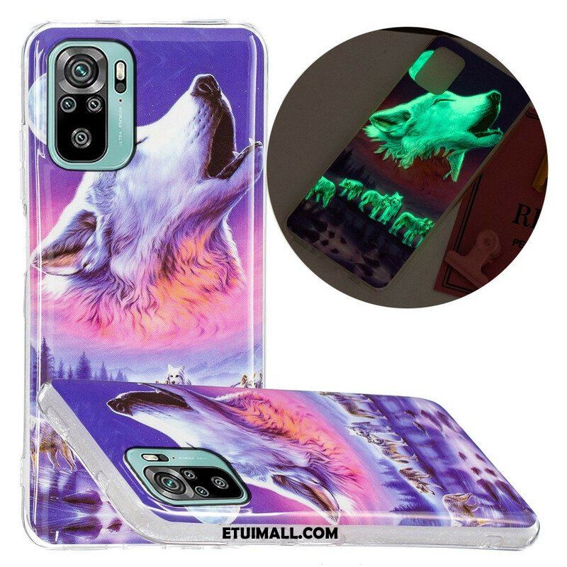 Etui do Xiaomi Redmi Note 10 / 10S Seria Fluorescencyjnych Wilków