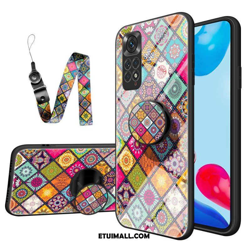 Etui do Xiaomi Redmi Note 11 / 11S Patchworkowy Uchwyt Magnetyczny