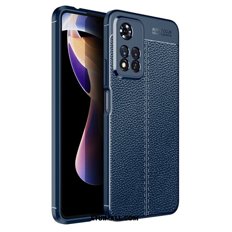 Etui do Xiaomi Redmi Note 11 Pro Plus 5G Efekt Skóry Liczi Z Podwójną Linią