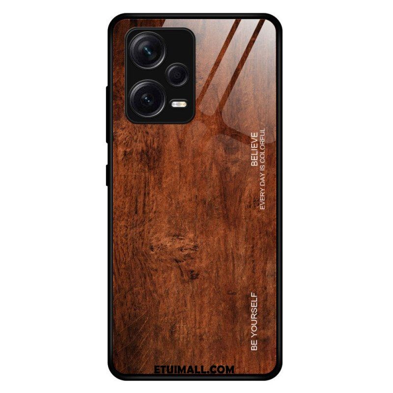 Etui do Xiaomi Redmi Note 12 Pro Plus Szkło Hartowane W Stylu Drewna