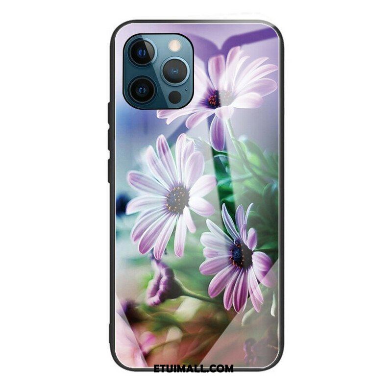 Etui do iPhone 13 Pro Realistyczne Kwiaty Ze Szkła Hartowanego