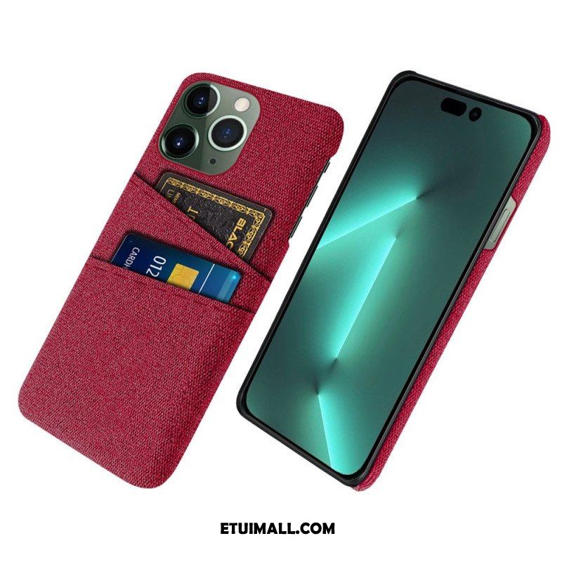 Etui do iPhone 14 Pro Posiadacz Karty Z Tkaniny