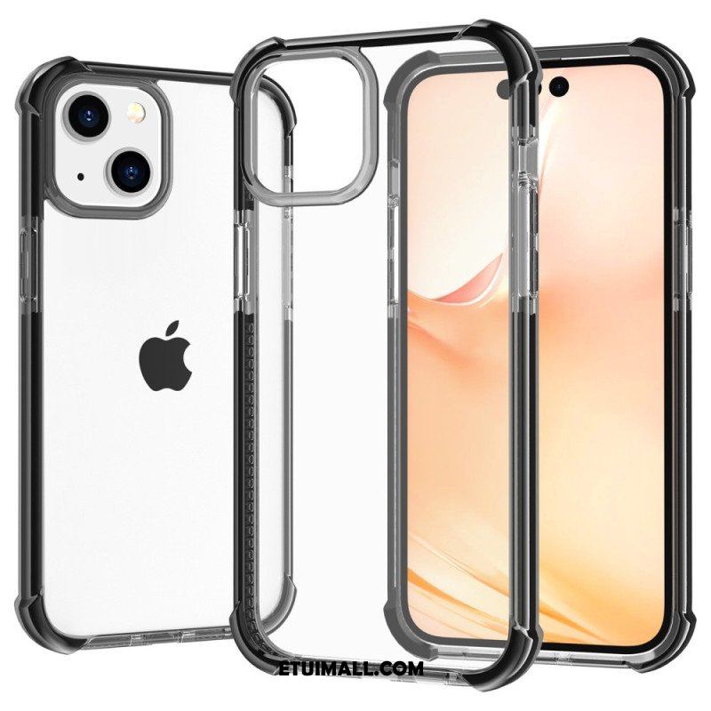 Etui do iPhone 14 Przezroczyste Kolorowe Krawędzie