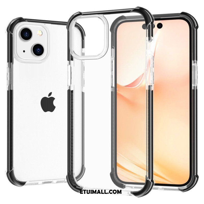 Etui do iPhone 14 Przezroczyste Kolorowe Krawędzie