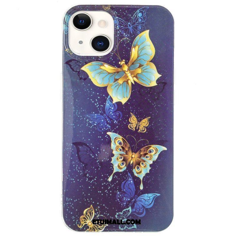 Etui do iPhone 15 Plus Fluorescencyjne Motyle