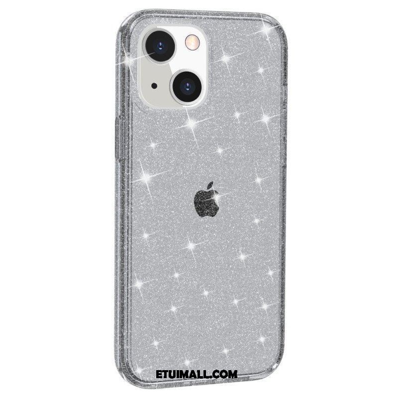 Etui do iPhone 15 Przezroczysty Brokat