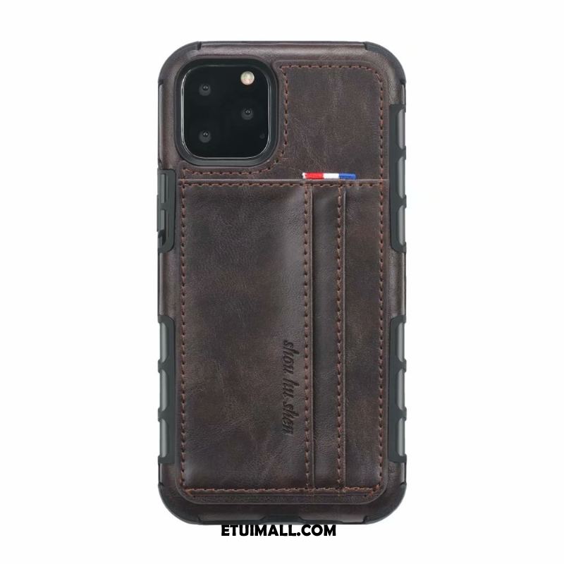 Etui iPhone 11 Pro Skórzany Futerał Telefon Komórkowy Vintage Szary All Inclusive Futerał Sklep