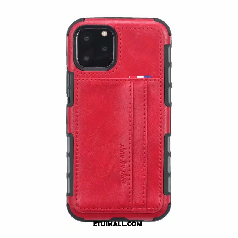 Etui iPhone 11 Pro Skórzany Futerał Telefon Komórkowy Vintage Szary All Inclusive Futerał Sklep