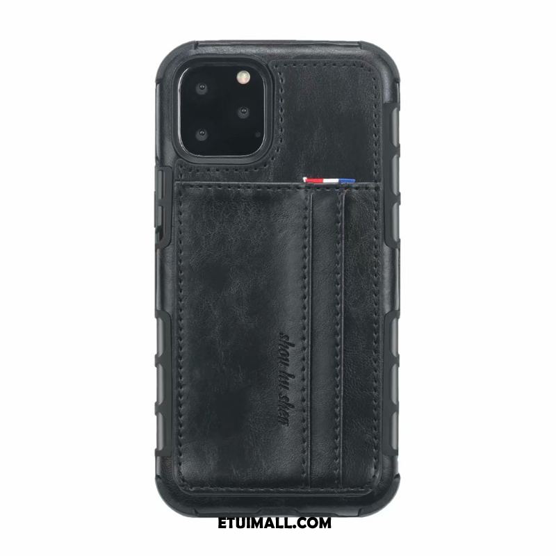 Etui iPhone 11 Pro Skórzany Futerał Telefon Komórkowy Vintage Szary All Inclusive Futerał Sklep