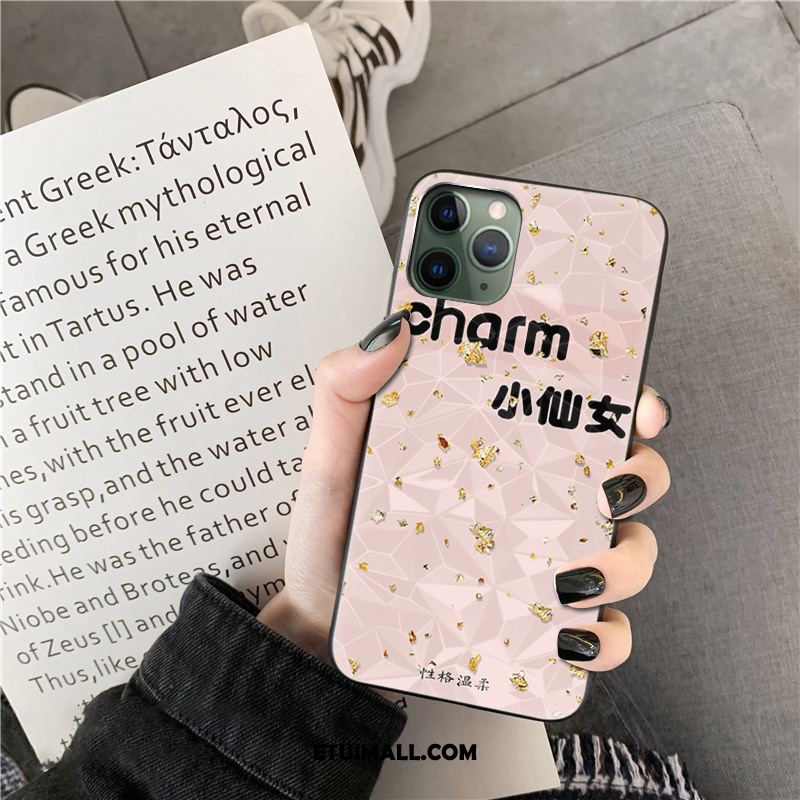 Etui iPhone 11 Pro Telefon Komórkowy Tendencja Kształt Diamentu Wzór Czarny Pokrowce Sklep