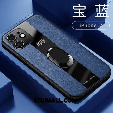 Etui iPhone 12 Biznes Ciemno Niebieski Anti-fall Telefon Komórkowy Skórzany Futerał Pokrowce Oferta