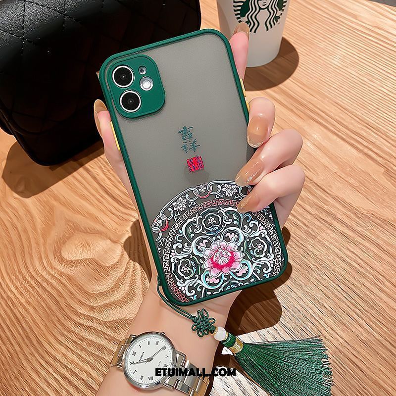 Etui iPhone 12 Mini Nubuku Czerwony Czerwony Netto Anti-fall Z Frędzlami Futerał Oferta