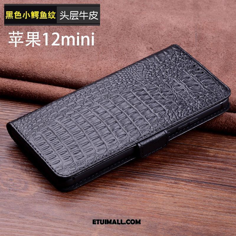 Etui iPhone 12 Mini Skórzany Futerał All Inclusive Anti-fall Prawdziwa Skóra Luksusowy Futerał Sklep