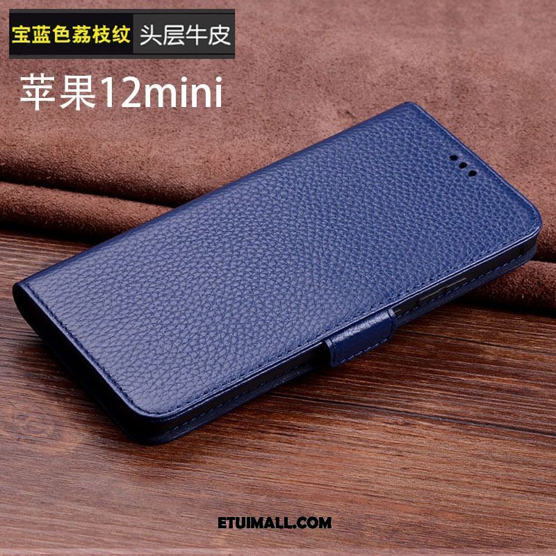 Etui iPhone 12 Mini Skórzany Futerał All Inclusive Anti-fall Prawdziwa Skóra Luksusowy Futerał Sklep