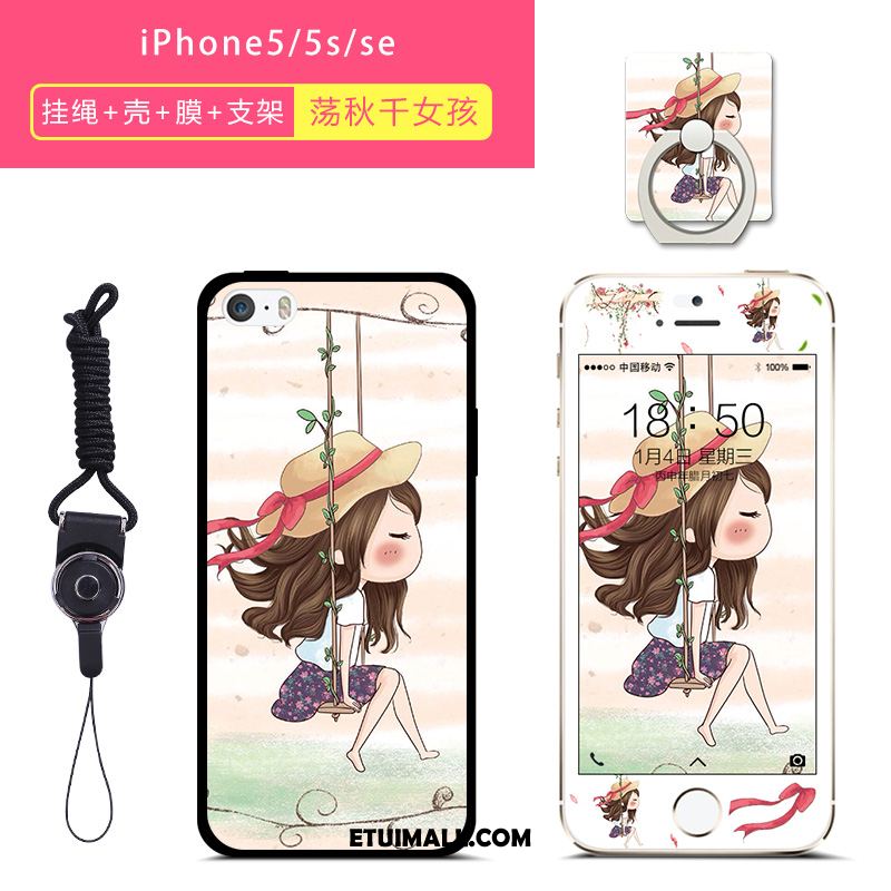 Etui iPhone 5 / 5s Anti-fall Wiszące Ozdoby All Inclusive Silikonowe Tendencja Pokrowce Sklep