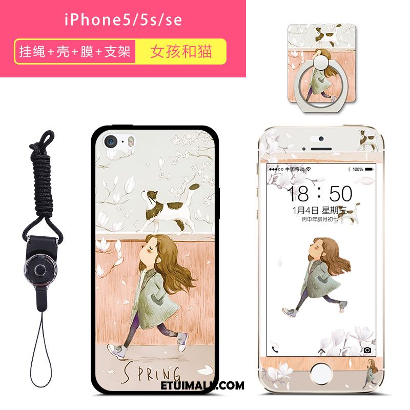 Etui iPhone 5 / 5s Anti-fall Wiszące Ozdoby All Inclusive Silikonowe Tendencja Pokrowce Sklep