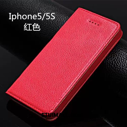 Etui iPhone 5 / 5s Klapa Czerwony Skórzany Futerał Cienkie Ochraniacz Futerał Kupię