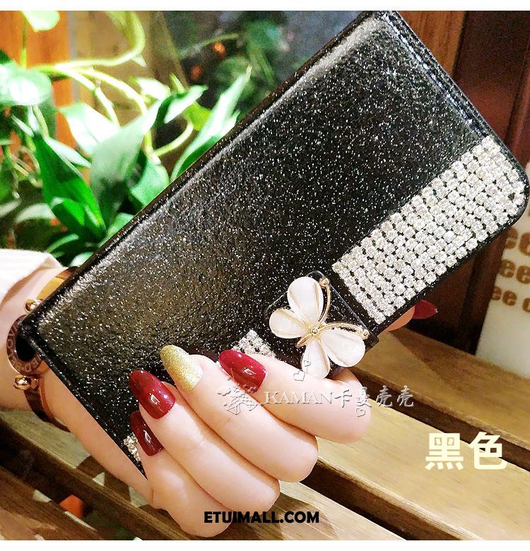 Etui iPhone 5 / 5s Rhinestone Skórzany Futerał Klapa Czerwony Tendencja Pokrowce Sklep