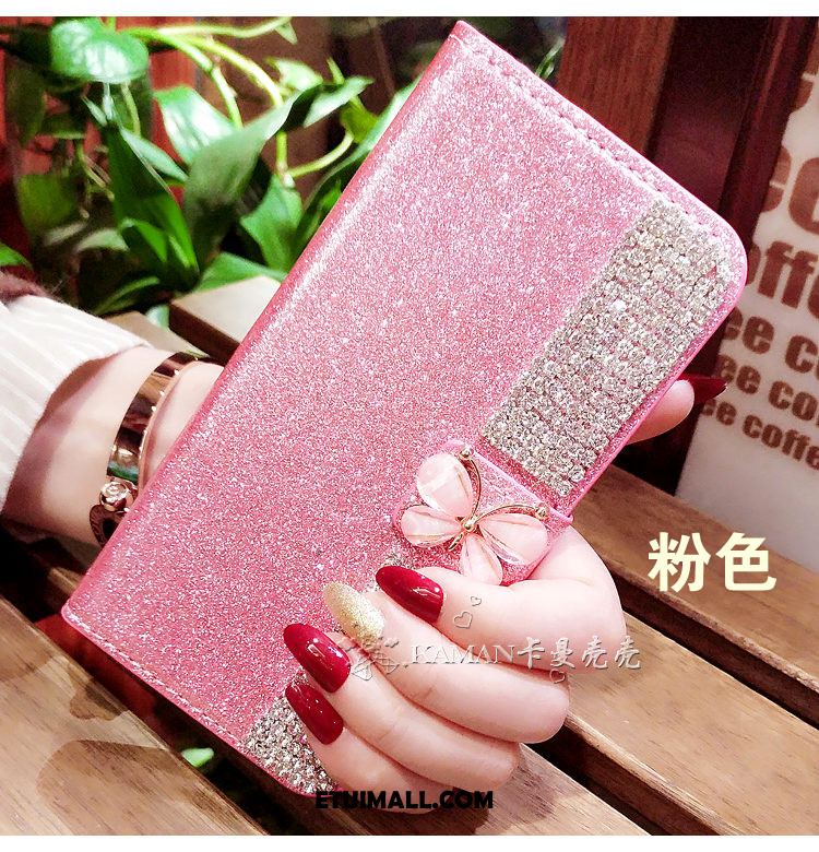 Etui iPhone 5 / 5s Rhinestone Skórzany Futerał Klapa Czerwony Tendencja Pokrowce Sklep