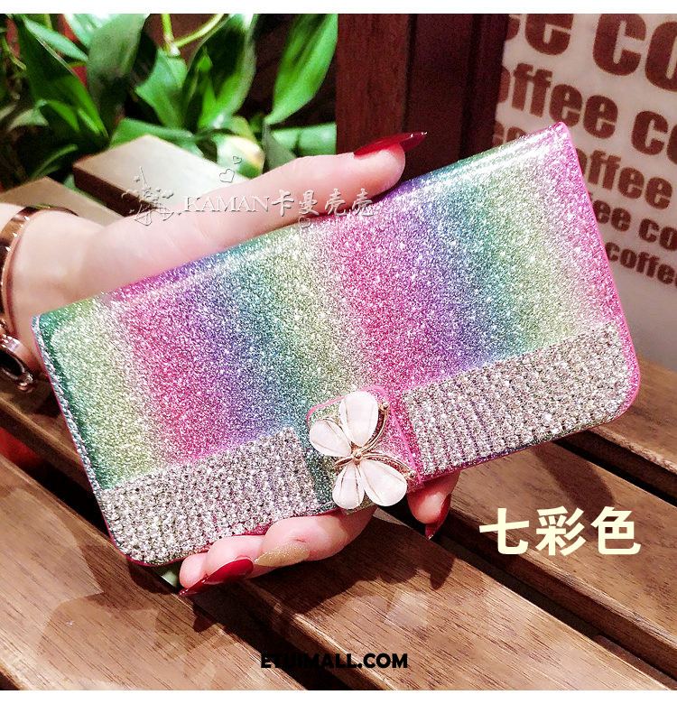 Etui iPhone 5 / 5s Rhinestone Skórzany Futerał Klapa Czerwony Tendencja Pokrowce Sklep