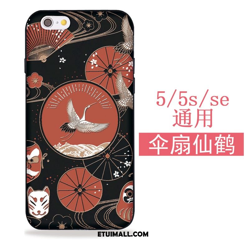 Etui iPhone 5 / 5s Silikonowe Czarny Kotek Miękki Sakura Pokrowce Sklep