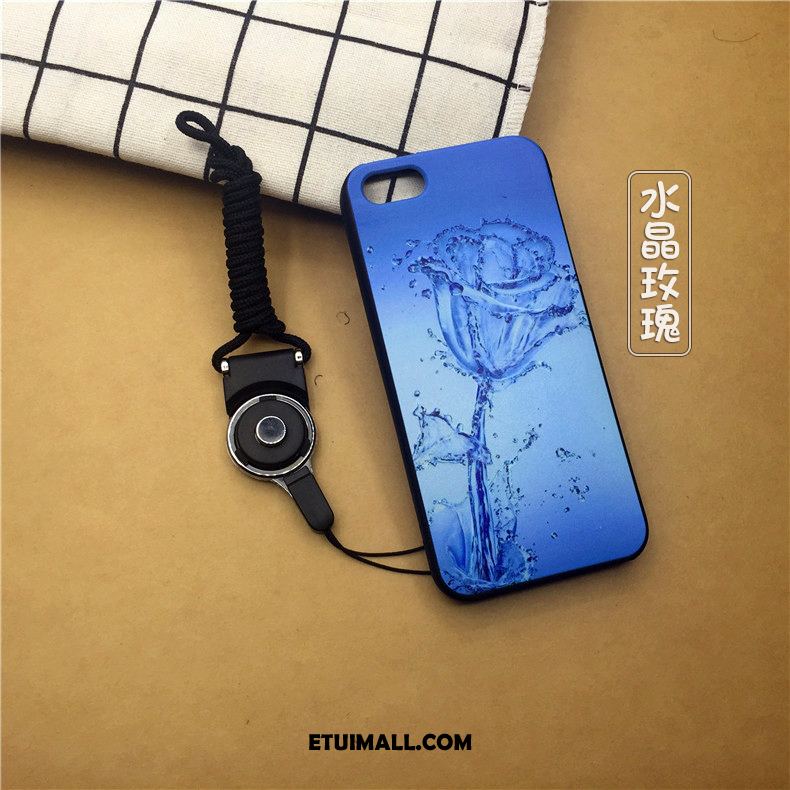 Etui iPhone 5 / 5s Telefon Komórkowy Miękki Niebieski Kreskówka Anti-fall Futerał Tanie