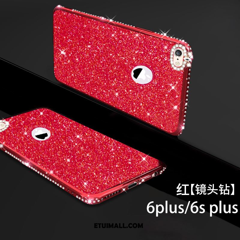 Etui iPhone 6 / 6s Czerwony Netto Osobowość Rhinestone Telefon Komórkowy Miękki Obudowa Tanie