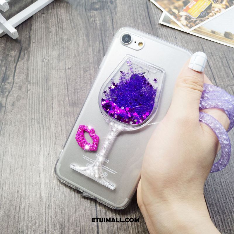 Etui iPhone 6 / 6s Plus Rhinestone Quicksand Ochraniacz Czerwony Wiszące Ozdoby Obudowa Tanie