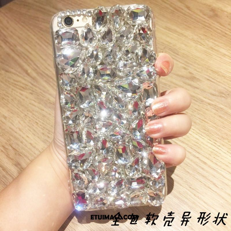 Etui iPhone 6 / 6s Plus Srebro Telefon Komórkowy Luksusowy Miękki Rhinestone Obudowa Dyskont