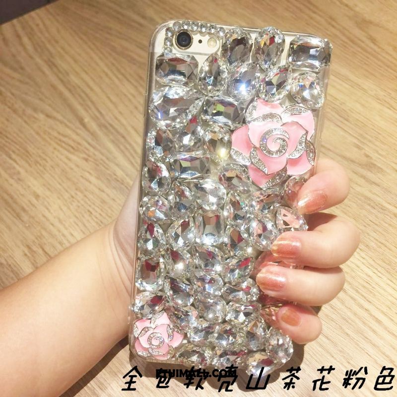 Etui iPhone 6 / 6s Plus Srebro Telefon Komórkowy Luksusowy Miękki Rhinestone Obudowa Dyskont