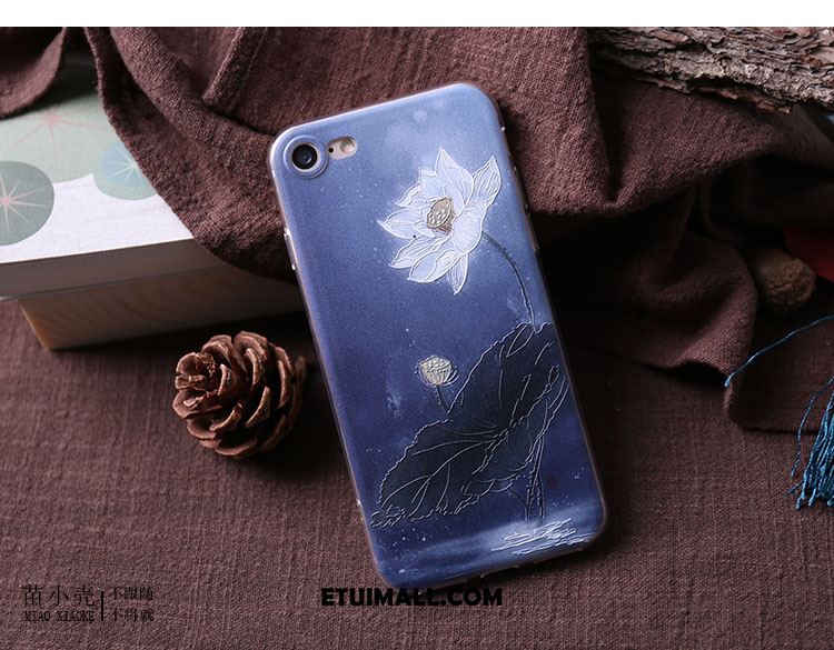 Etui iPhone 6 / 6s Telefon Komórkowy Wiatr Kwiaty Niebieski Anti-fall Pokrowce Sklep