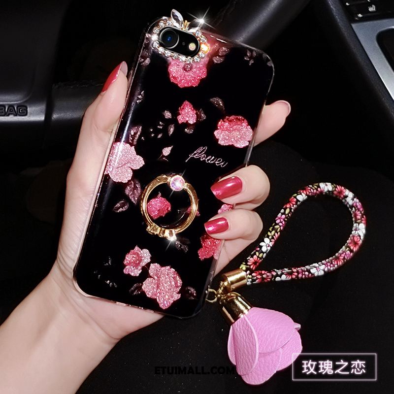 Etui iPhone 6 / 6s Wiszące Ozdoby Czerwony Netto Telefon Komórkowy Rhinestone Silikonowe Pokrowce Kup