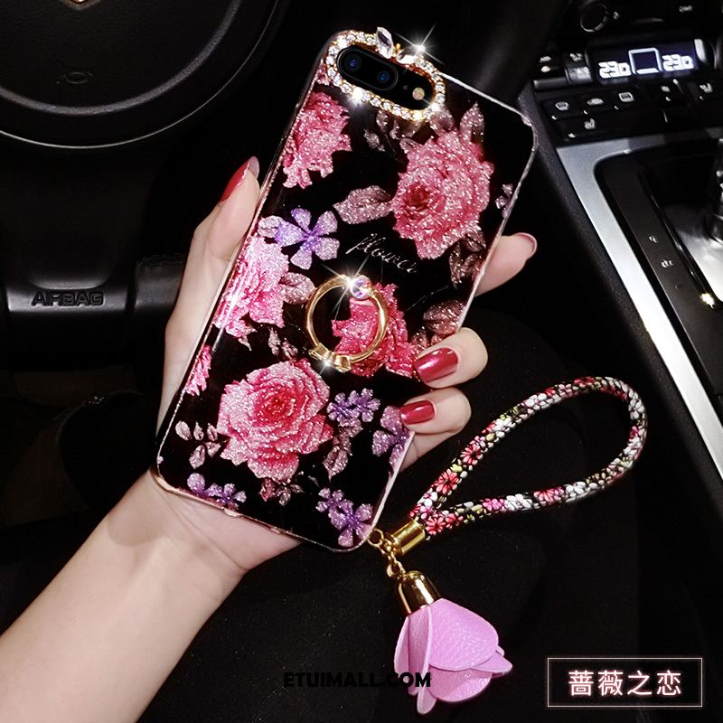 Etui iPhone 6 / 6s Wiszące Ozdoby Czerwony Netto Telefon Komórkowy Rhinestone Silikonowe Pokrowce Kup