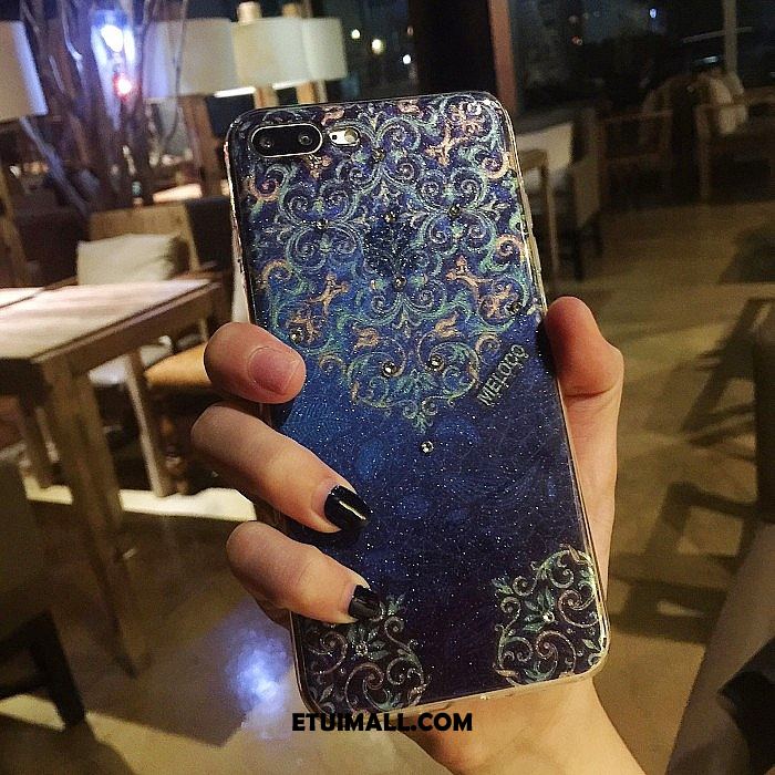 Etui iPhone 7 Plus Kwiaty Ochraniacz Czerwony Rhinestone Luksusowy Pokrowce Oferta