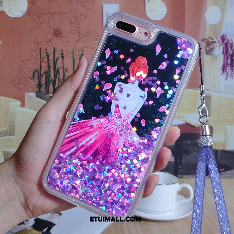 Etui iPhone 7 Plus Rhinestone Liquid Quicksand Wiszące Ozdoby Ochraniacz Futerał Kup