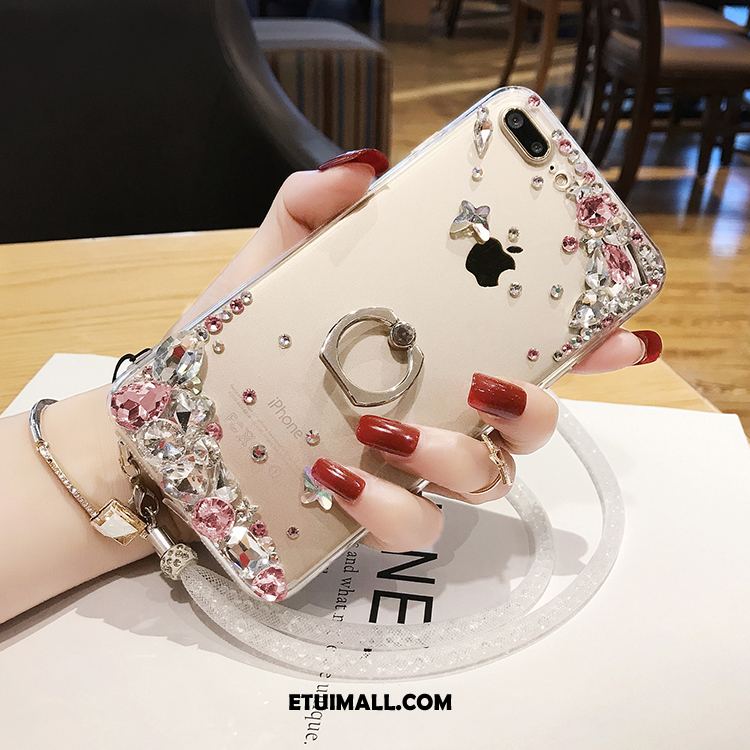 Etui iPhone 7 Plus Telefon Komórkowy Przezroczysty Rhinestone Wspornik Anti-fall Pokrowce Online