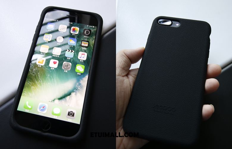 Etui iPhone 7 Plus Telefon Komórkowy Płótno Silikonowe Anti-fall Szary Pokrowce Sklep