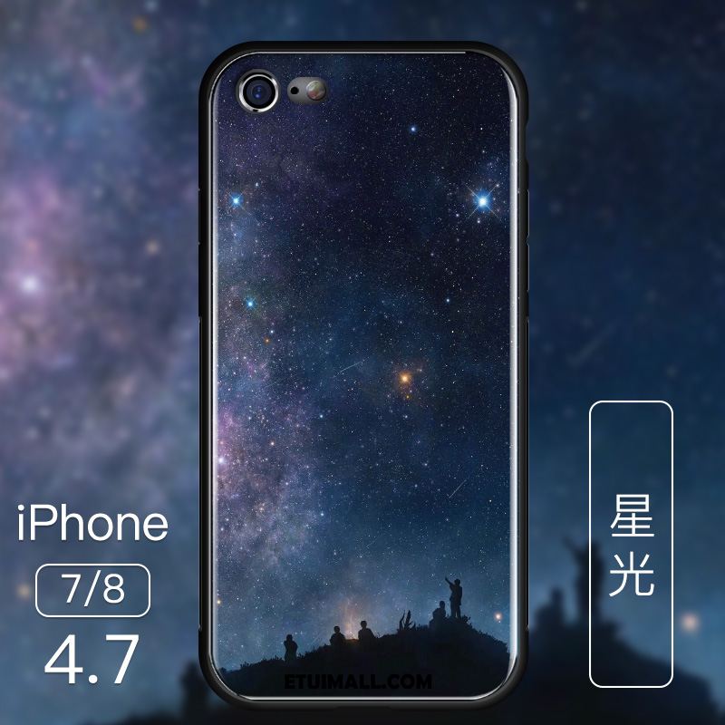 Etui iPhone 8 Kreatywne Miękki Niebieski Anti-fall All Inclusive Futerał Tanie