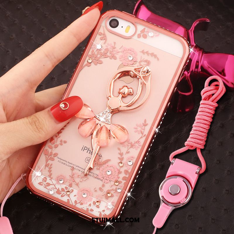 Etui iPhone Se Anti-fall Rhinestone Telefon Komórkowy Ochraniacz Wiszące Ozdoby Futerał Tanie