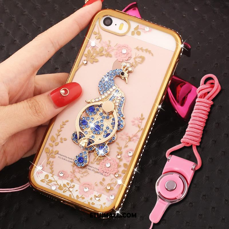 Etui iPhone Se Anti-fall Rhinestone Telefon Komórkowy Ochraniacz Wiszące Ozdoby Futerał Tanie