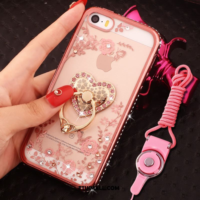 Etui iPhone Se Anti-fall Rhinestone Telefon Komórkowy Ochraniacz Wiszące Ozdoby Futerał Tanie