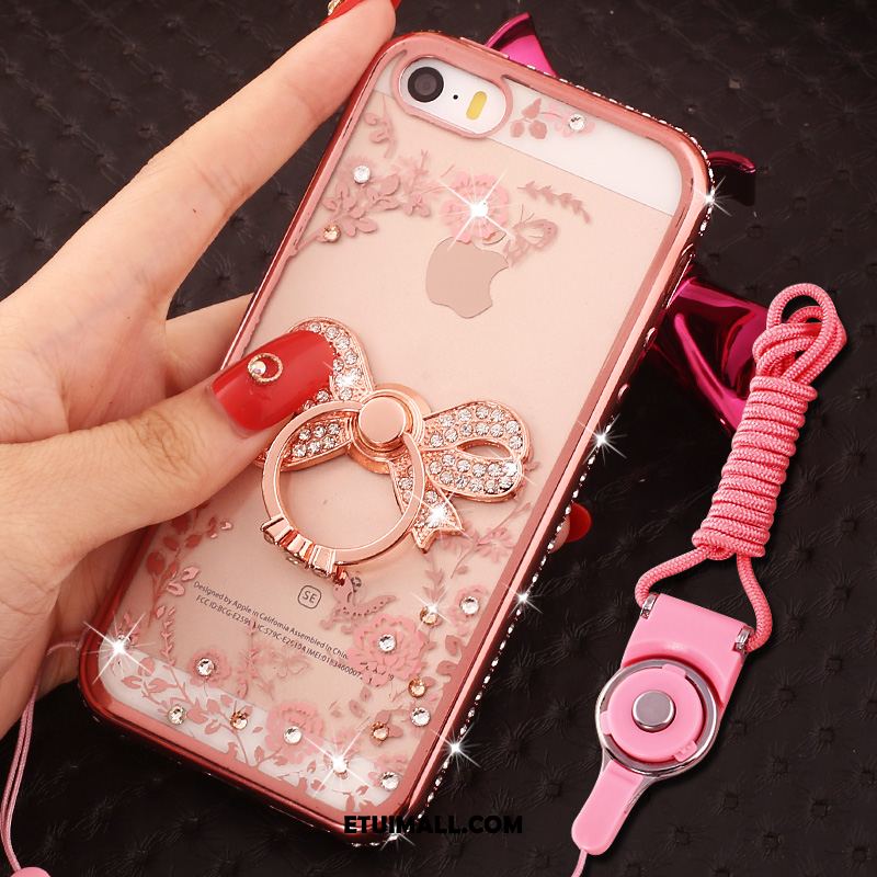 Etui iPhone Se Anti-fall Rhinestone Telefon Komórkowy Ochraniacz Wiszące Ozdoby Futerał Tanie