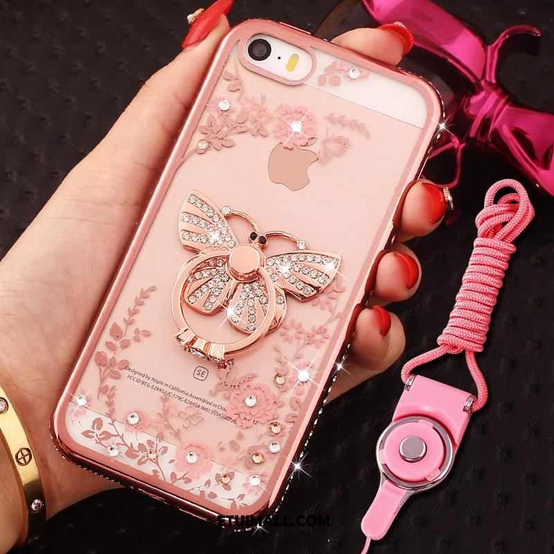 Etui iPhone Se Anti-fall Rhinestone Telefon Komórkowy Ochraniacz Wiszące Ozdoby Futerał Tanie