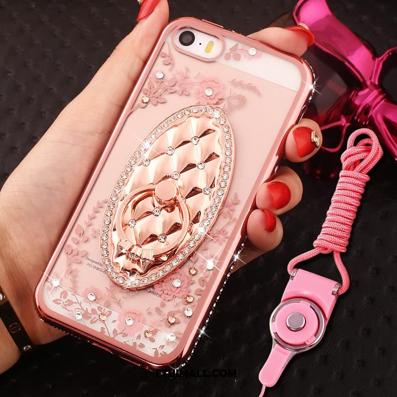 Etui iPhone Se Anti-fall Rhinestone Telefon Komórkowy Ochraniacz Wiszące Ozdoby Futerał Tanie