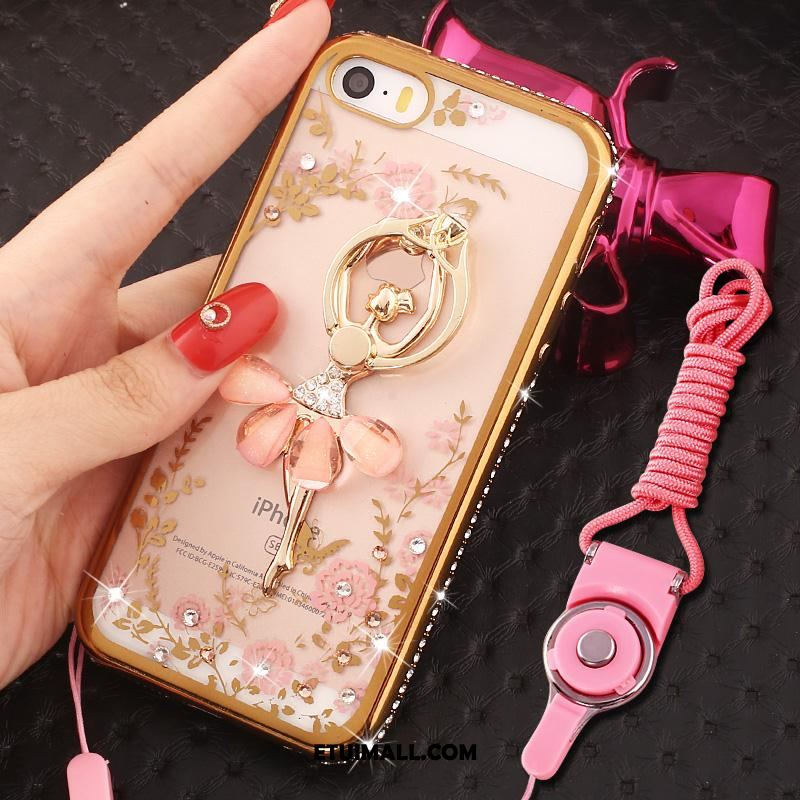 Etui iPhone Se Anti-fall Rhinestone Telefon Komórkowy Ochraniacz Wiszące Ozdoby Futerał Tanie