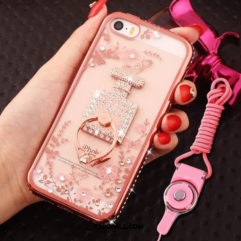 Etui iPhone Se Anti-fall Rhinestone Telefon Komórkowy Ochraniacz Wiszące Ozdoby Futerał Tanie