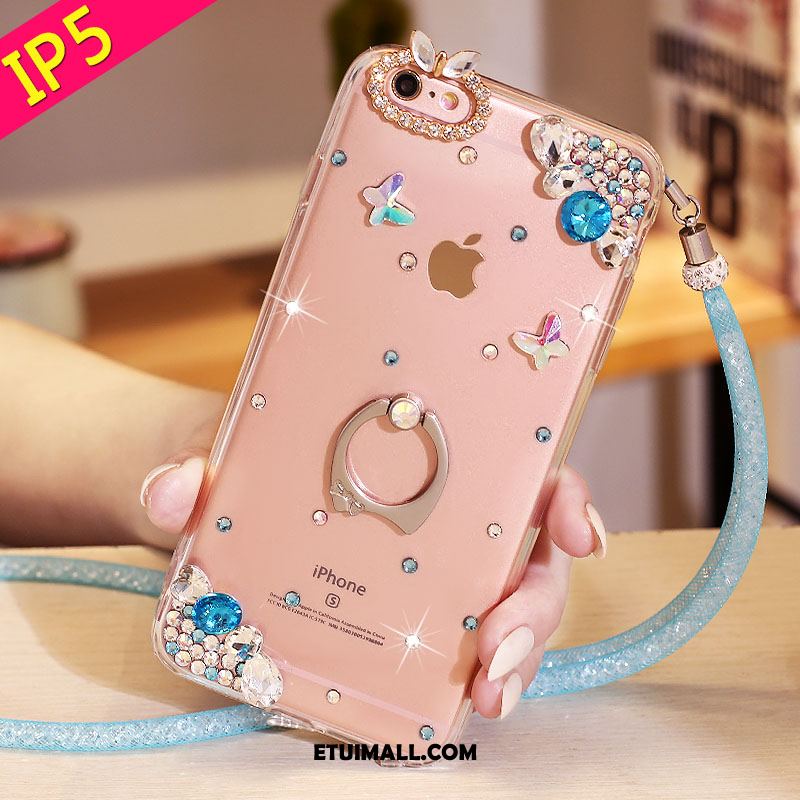 Etui iPhone Se Miękki Rhinestone Przezroczysty Ring Kryształ Pokrowce Tanie