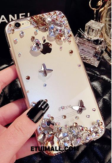 Etui iPhone Se Przezroczysty All Inclusive Miękki Z Kryształkami Rhinestone Pokrowce Online