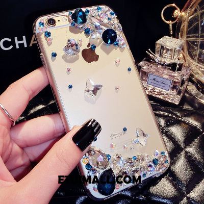 Etui iPhone Se Przezroczysty All Inclusive Miękki Z Kryształkami Rhinestone Pokrowce Online