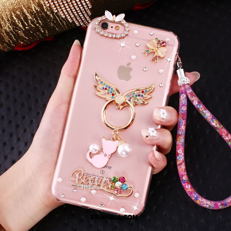 Etui iPhone Se Różowe All Inclusive Rhinestone Miękki Anti-fall Futerał Kup